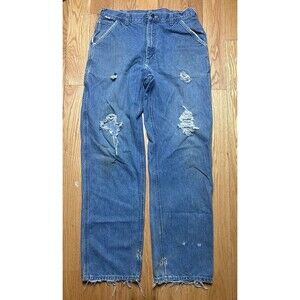 Carhartt FR Jeans Men 36x36 Flame Resistant Relaxed Fit Denim Pants Distressed